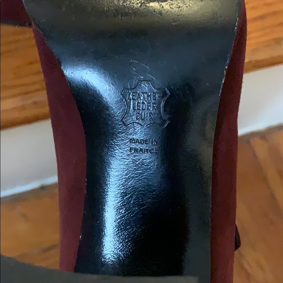 Vintage 90s Karl Lagerfeld suede Mary Jane style - Picture 13 of 14